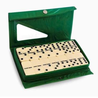 Imagem de Dominó Profissional em Resina Duro - Jogo Clássico com Estojo e 28 Peç