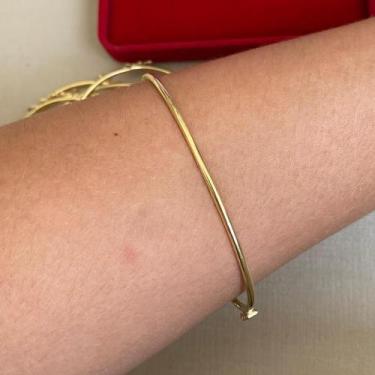 Imagem de Bracelete Boleado Meia Cana 1,5mm - 19cm - Ouro 18k - Gardenia Joias