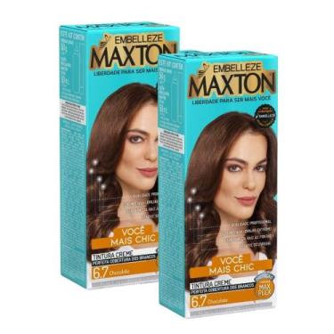 Imagem de Kit 2 Tintura Creme Maxton Chocolate 6.7