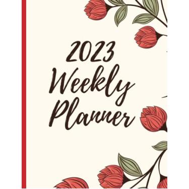Imagem de 2023 Weekly Planner: Each Week on Separate Page, Each Month on Two Page Spread, Holidays, Contacts, To Do Lists, Includes First Four Months of 2024 and Much More - 200 Pages – 8.5 x 11 inches