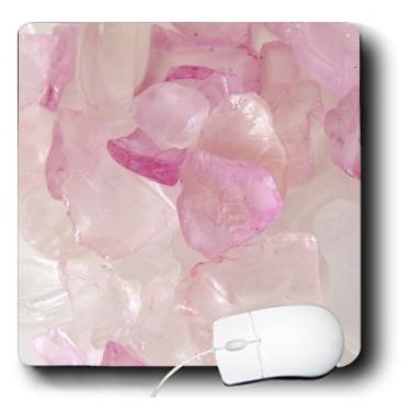 Imagem de 3dRose LLC Mouse pad 20,3 x 20,3 x 0,63 cm, vidro marinho rosa e branco (mp_39655_1)