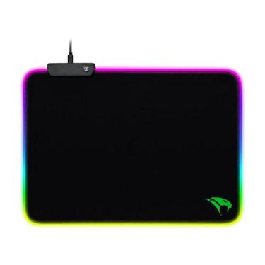 Imagem de Mouse Pad Gamer Naja Viper Pro 365x265mm Preto RGB, Preto