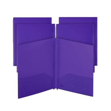 Imagem de Mr. Pen - Pastas de plástico com bolsos e pontas, pacote com 5, roxas, pastas de bolso, pastas com pinos, pastas de arquivo com fixadores, 2 pastas de bolso, pasta com dois bolsos