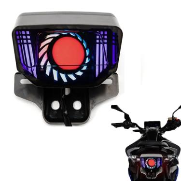 Imagem de evomosa Luzes traseiras Angel Eye LED RGB de integração de motocicleta, luz de freio, pisca-pisca de direção para TMX125/155 CG125 D7YA
