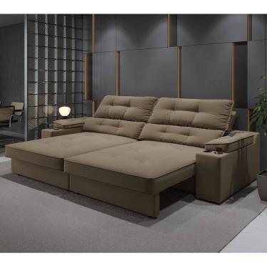 Imagem de Sofá Santiago 2,30m (L) com Carregador USB e Porta Copos Retrátil e Reclinável