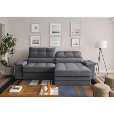 Imagem de Sofá Bariloche 2,40m (L) com Carregador USB Retrátil e Reclinável