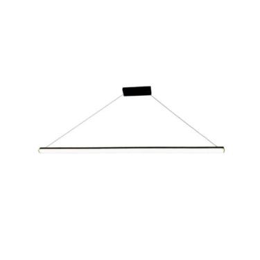 Imagem de Pendente Led Slim 1M Preto Mesa Escritório Bancada H. Office - Arevo I
