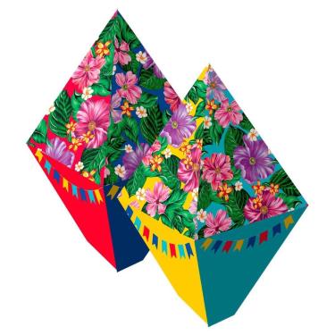 Imagem de Balão Festa Junina De Papel Médio Colorido Tradicional 5Un