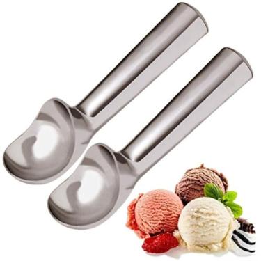 Imagem de 2 Colher De Pegar Sorvete Bola Aluminio Polido Profissional - Palumini