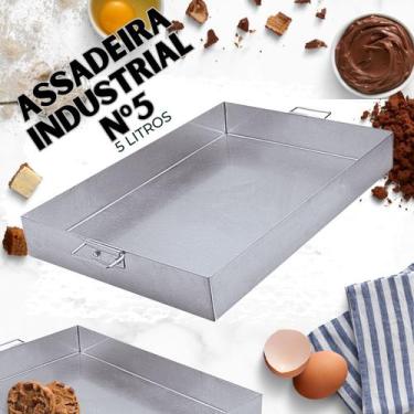 Imagem de Assadeira de alumínio 2mm Industrial, forno Nº5 45x32cm 5 Litros - FOR
