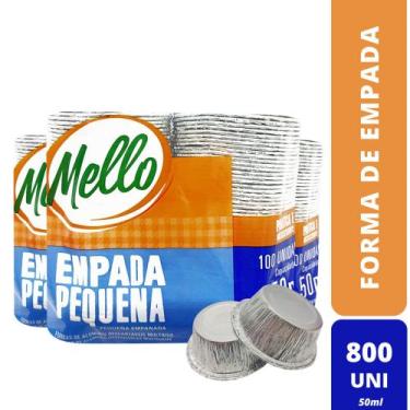 Imagem de Forminha De Empada 50ml Descartável 800 unidades Forma De Alumínio - M
