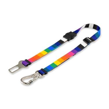 Imagem de Dog Trip Brasil Cinto de Segurança Pet Universal para Cachorro Gato com Gancho Trava de Segurança Cães Gatos Carro Coleira Adaptador Ajustável Porte Grande Médio Pequeno Estampa Miconos