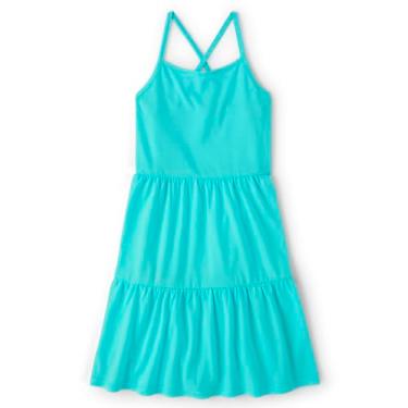 Imagem de The Children's Place Vestido casual com tiras tamanho único para meninas, Azul, GG
