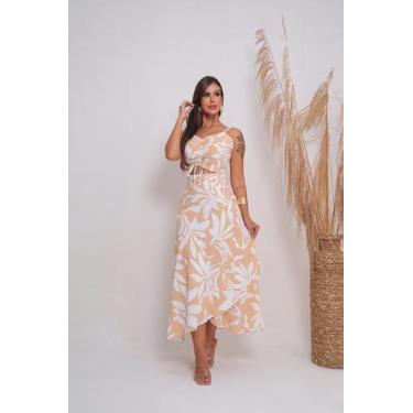 Imagem de Conjunto Saia Envelope E Cropped Com Amarração  Verão - SHOPKS