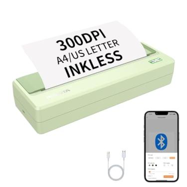 Imagem de Rongta Impressora portátil sem fio para viagens, impressora térmica Bluetooth 300Dpi, compatível com Android, iOS e laptop, suporta carta dos EUA de 21,6 cm x 27,9 cm, impressora pequena para