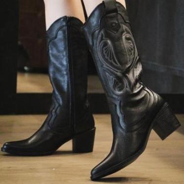 Imagem de Bota Texana Perlatto Feminina Moderna Tamanho: 38;Cor:;Gênero:Feminino-Feminino