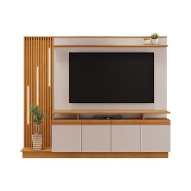 Imagem de Estante Home para TV até 65 Polegadas Absoluto JCM Móveis Cinamomo/Off