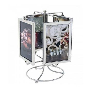 Imagem de Porta Retrato Giratório Carrossel Para 8 Fotos 10 X15 Cm