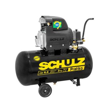 Imagem de Motocompressor de Ar 2HP Monofásico 120PSI Pratiko CSI 8,6/50 Schulz 2