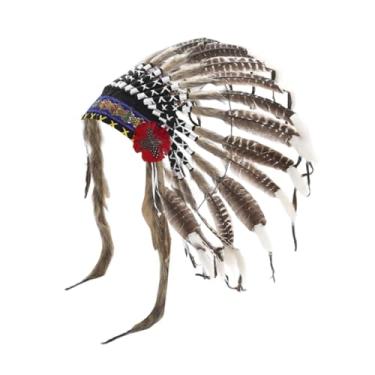 Imagem de UxicRuya Cocar indígena americano para baile de máscaras