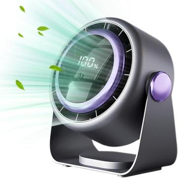 Imagem de Ventilador Pessoal,Resfriador Pessoal Carregamento USB | Ventilador Portátil com Tela Digital Touchscreen para Escritório Praia Acampamento Exterior Campismo