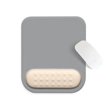 Imagem de Mouse pad ergonômico com descanso de pulso - suporte de espuma de memória, base antiderrapante, almofada confortável para escritório e jogos