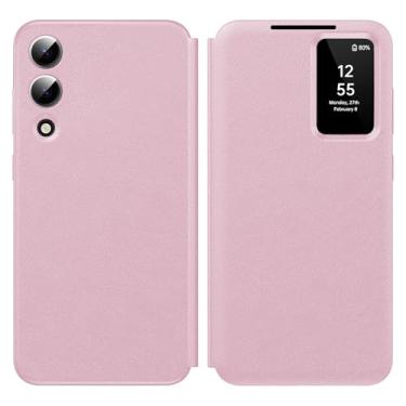 Imagem de Capa para Samsung Galaxy S25 Edge com tela pequena inteligente, capa carteira S-View, para Samsung S25 Edge, capa de janela inteligente, capa protetora de couro flip inteligente para Samsung S25Edge