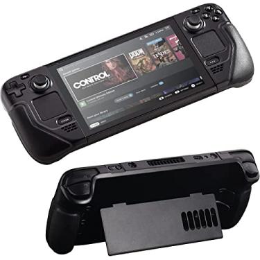 Imagem de UYIYE Capa com suporte para Steam Deck preta - Acessório protetor e confiável com função de suporte