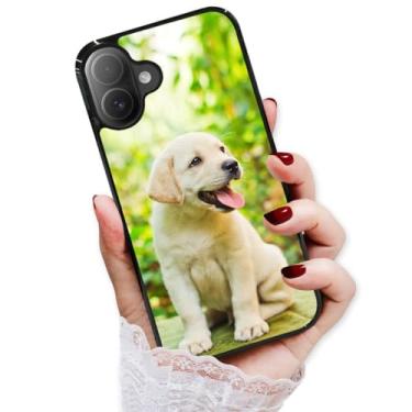 Imagem de AjourTek Para iPhone 16 Plus, capa traseira macia protetora durável, HOT12959 filhote de cachorro labrador 12959