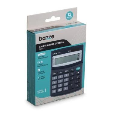 Imagem de Calculadora De Mesa 12 Dig. Bazze B3562 Preta - SUMMIT