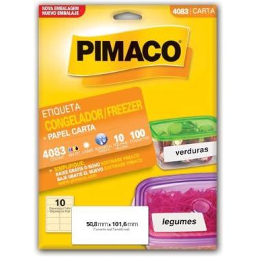 Imagem de Etiqueta Carta 4083 Cong 10 Fls 50,8X101,6 Mm - PIMACO