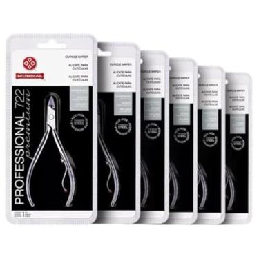Imagem de Kit 6 Alicates de Cutícula 722 Mundial Profissional