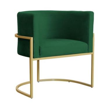 Imagem de Poltrona Luana Para Recepção Veludo Cores - S.A Móveis - Estopar, Verd