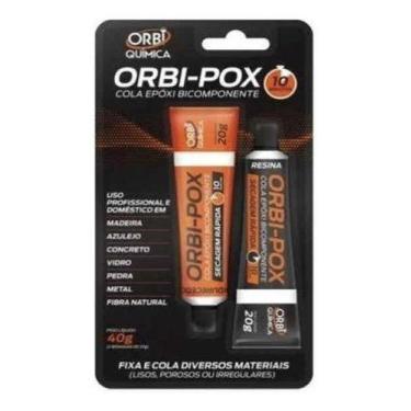 Imagem de Adesivo Cola Epoxi Orbipox Cerâmica Madeira Vidro Metal 40g