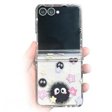 Imagem de NXBNK Capa para Galaxy Z Flip 7, Star Soot Sprite capa rígida transparente para Samsung Galaxy Z Flip 7 2025, capa flip floral para meninas e mulheres - Soot Sprite