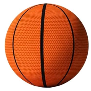 Imagem de Huraoerrrr Bola de basquete silenciosa laranja nº 7 para crianças, bola de basquete silenciosa lavável e silenciosa, antiderrapante com zíper para jogar chutes