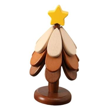 Imagem de Generic Conjunto de tripés de madeira com suporte para mesa, suporte para panela quente, antiderrapante, formato de árvore de Natal, descanso para copos para, Estrela