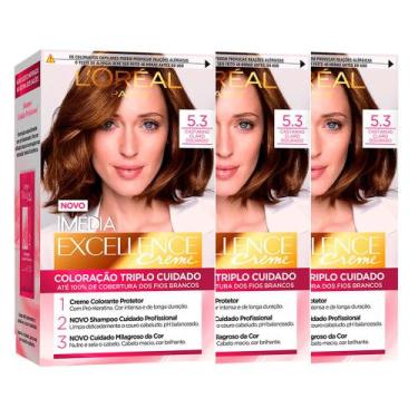 Imagem de LOréal Paris Coloração Imédia Excellence Kit 5.3 Cast. Cl. Dourado Kit