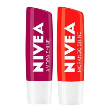 Imagem de NIVEA Hidratante Labial Shine Kit com 2 unidades, Kit