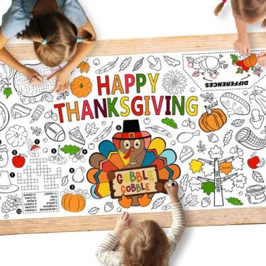 Imagem de Pôster de atividades Gatherfun Thanksgiving 30x72cm com Turquia