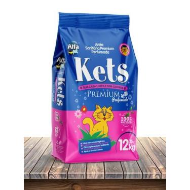 Imagem de Alfa Pet Areia Higiênica Kets Premium Perfumado - 12Kg