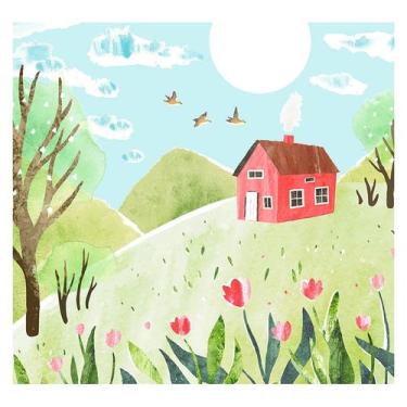 Imagem de Papel de Parede Adesivo Infantil Jardim Quarto Bebe - 750pcp - Allodi