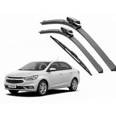 Imagem de PAR PALHETA DIANTEIRA DE SILICONE PARA CHEVROLET PRISMA DE 2013 A 2018 - MARGA TIGER AUTO