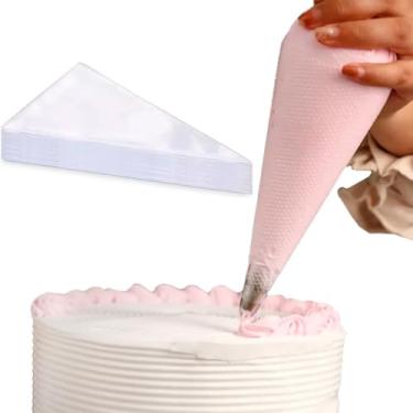 Imagem de Kit 50 Sacos de Confeiteiro Descartáveis - Sacos para Confeitar Bolos, Cupcakes e Tortas - Resistente, Prático e Fácil de Usar - Grande Manga