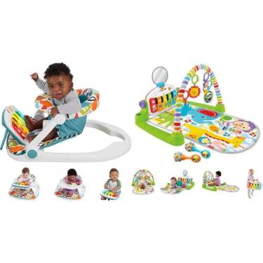 Imagem de Cadeira portátil Fisher-Price Deluxe Kick & Play com piano Gym