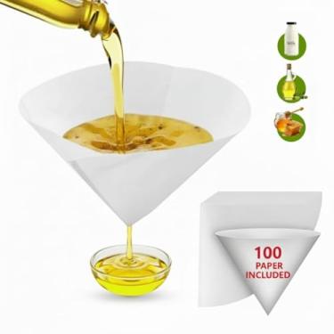 Imagem de +100Commercial Filtros de óleo de fritadeira de 25,4 cm, filtros de xarope de bordo, filtros de cera de abelha, cones de filtro de gordura, melhor para restaurantes, cafés, caminhões de alimentos
