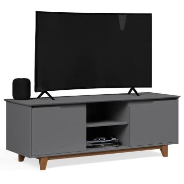 Imagem de Rack para Sala Bancada de TV 55 Pol 139cm Flow Cinza - EJ Móveis