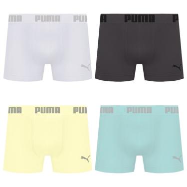 Imagem de Kit 4 Cuecas Puma Boxer Sem Costura Masculina