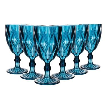 Imagem de LYOR - Conjunto 6 Taças de Acrílico Diamond Azul 330ml