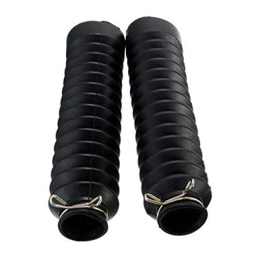 Imagem de Generic Capas para Garfo Dianteiro de Motocicleta, Polainas de Borracha Flexíveis para Amortecedores para Dirt Bike (Preto)